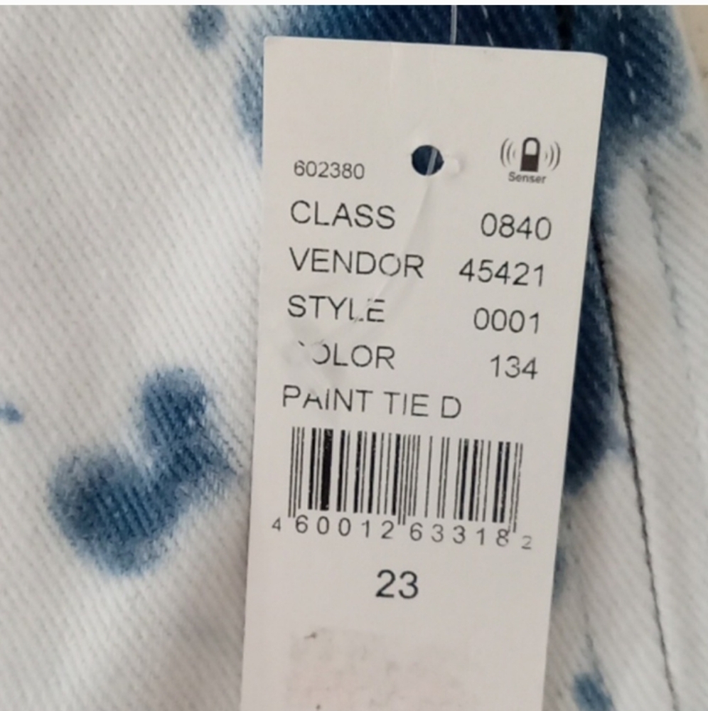 PacSun Paint Tie Dye Panel Mini Skirt Blue White Denim Sz XS NWT - Picture 10 of 12